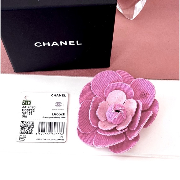 CHANEL Jewelry - Chanel Pink Camellia Flower Brooch